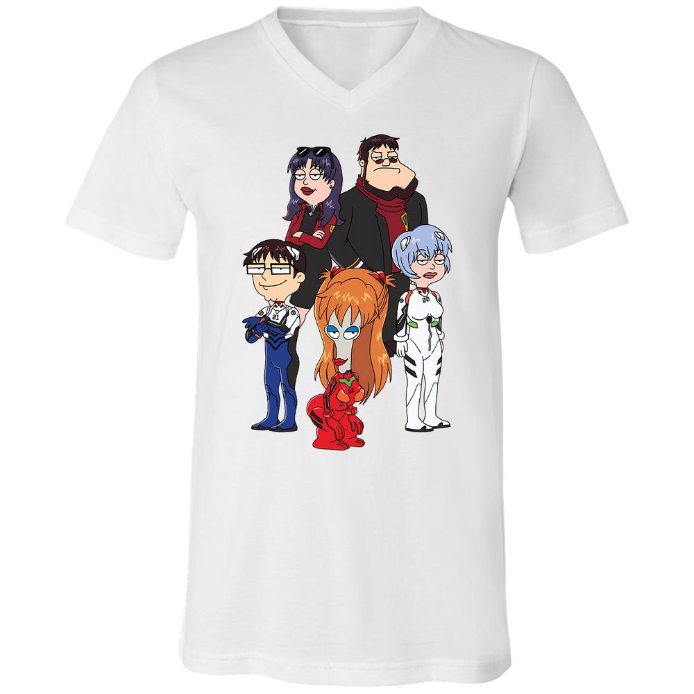 Unisex V-Neck T-Shirt - 55PGZX8X - White - 1