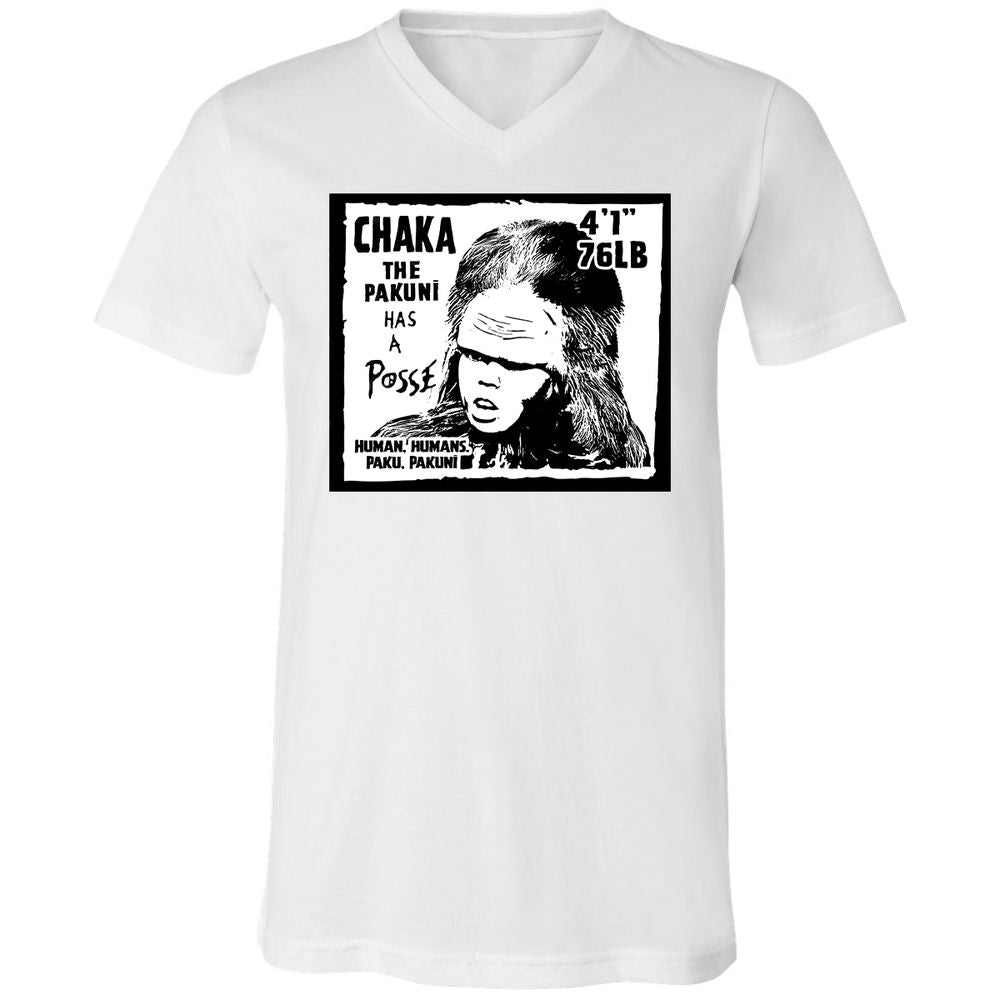 Unisex V-Neck T-Shirt - HWTV1J9A - White - 1