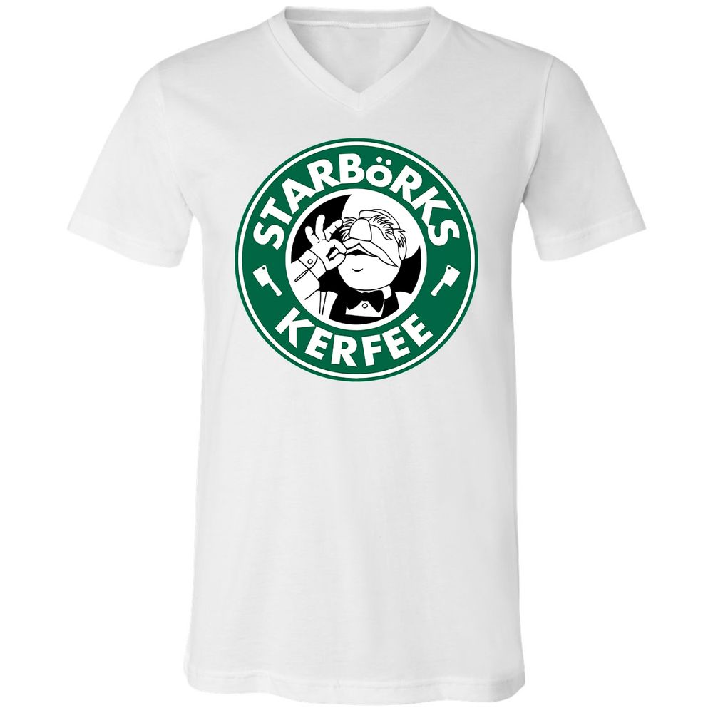 Unisex V-Neck T-Shirt - QQ3H45JH - White - 1