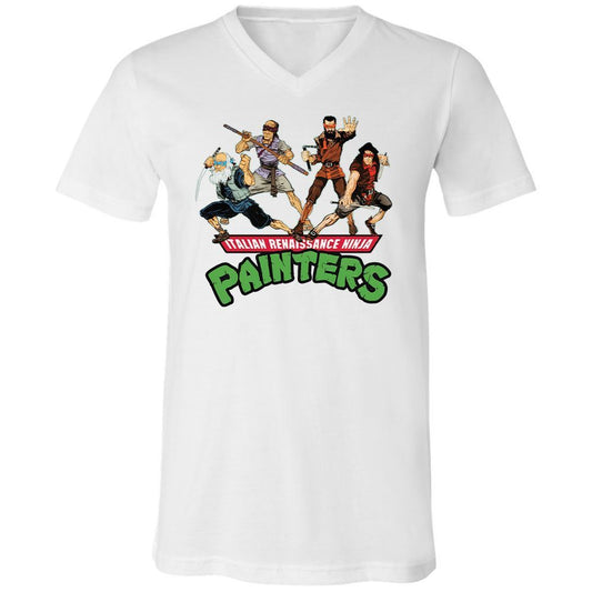 Unisex V-Neck T-Shirt - LLRF4UYH - White - 1