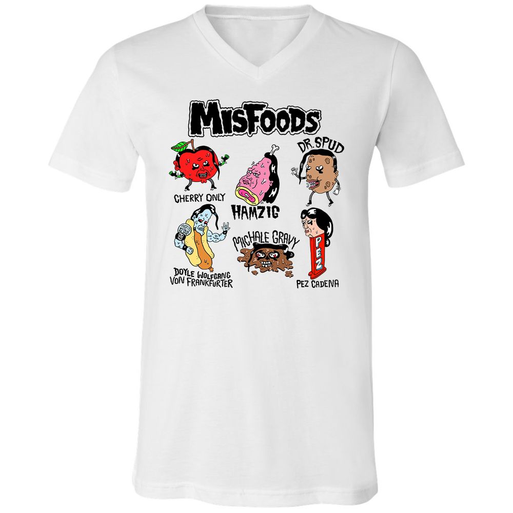 Unisex V-Neck T-Shirt - PX1Y5PCV - White - 1