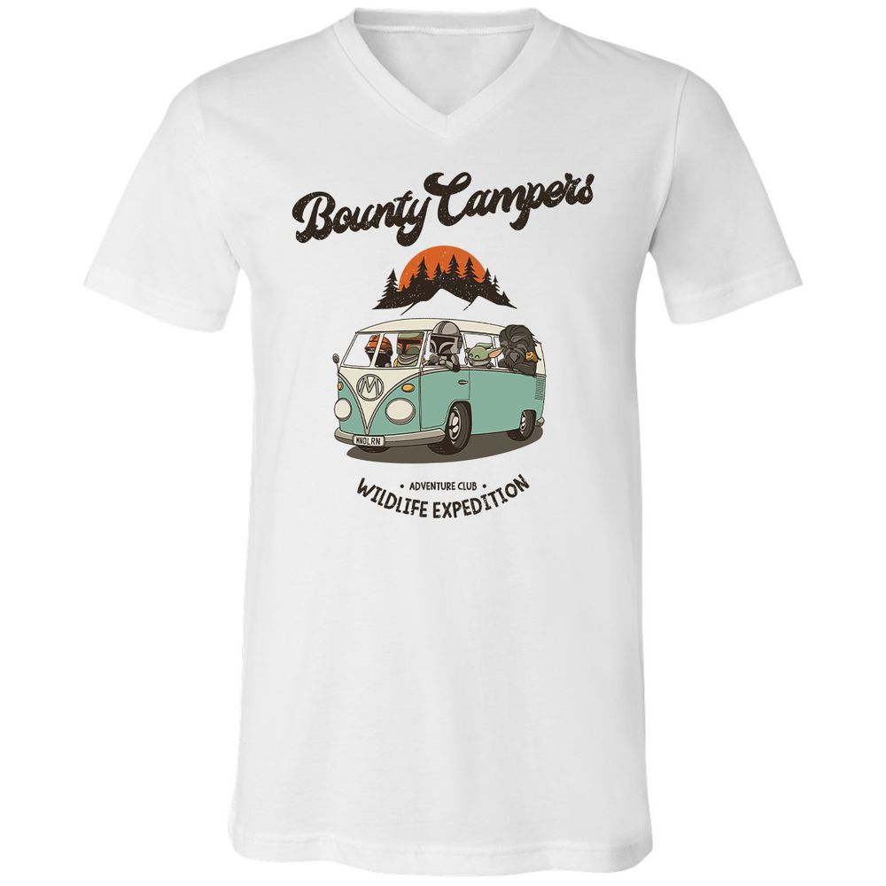 Unisex V-Neck T-Shirt - 98X8RZA1 - White - 1