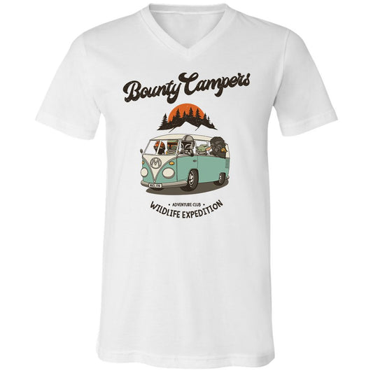 Unisex V-Neck T-Shirt - 98X8RZA1 - White - 1