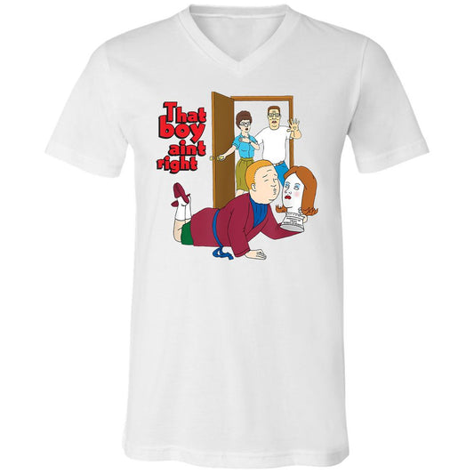 Unisex V-Neck T-Shirt - 1TY9GESL - White - 1