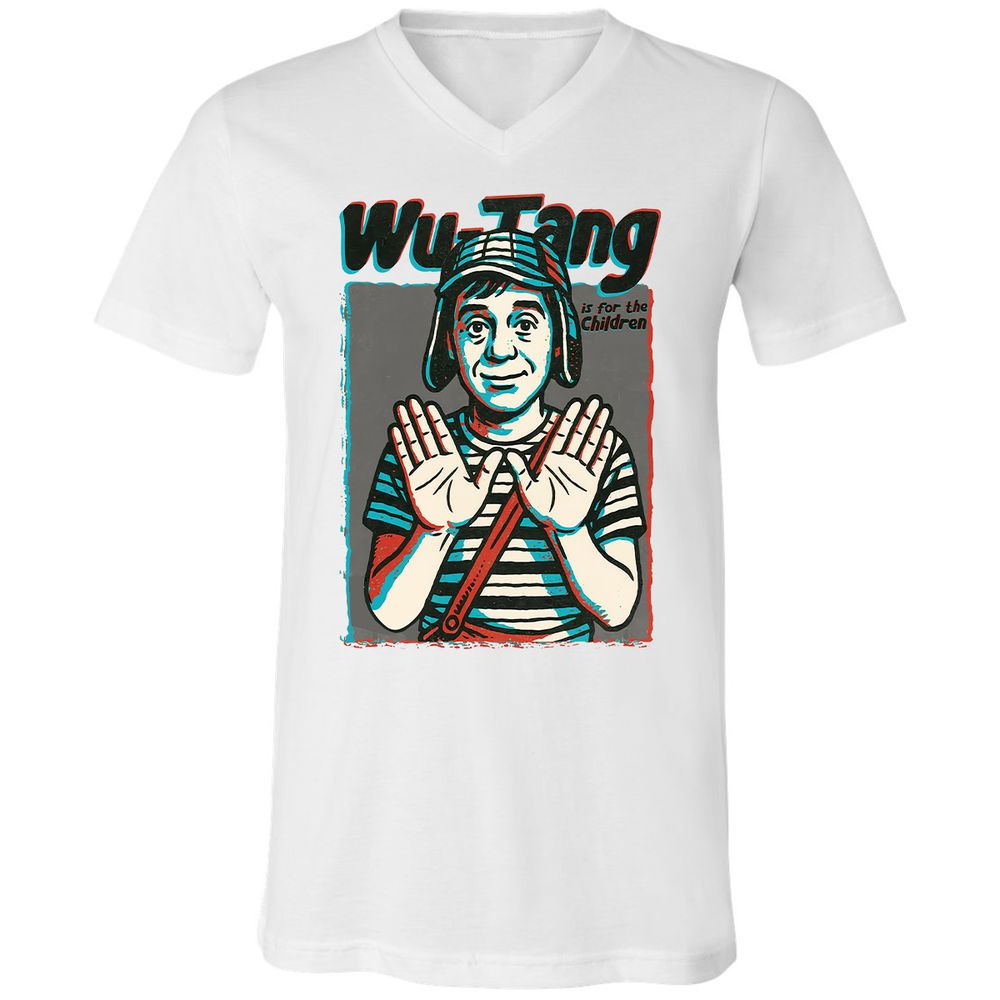 Unisex V-Neck T-Shirt - RCRFVV29 - White - 1