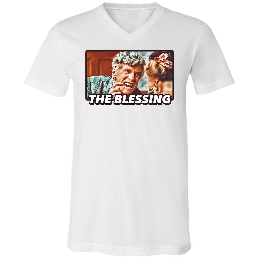 Unisex V-Neck T-Shirt - YUWQZRU8 - White - 1