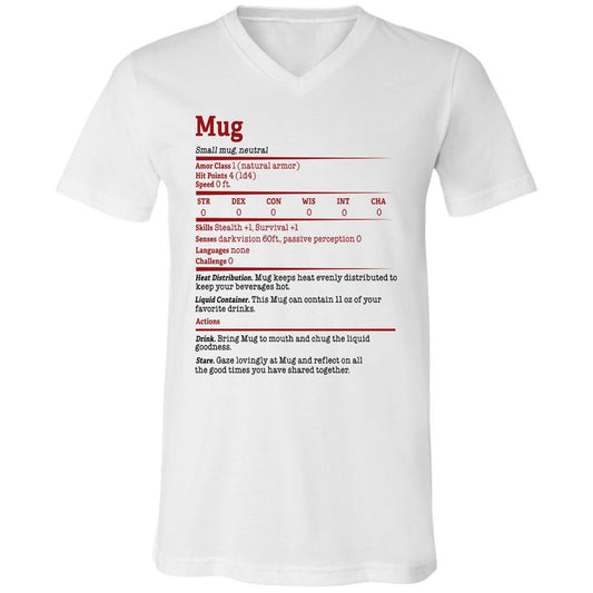 Unisex V-Neck T-Shirt - DF2N4QQJ - White - 1