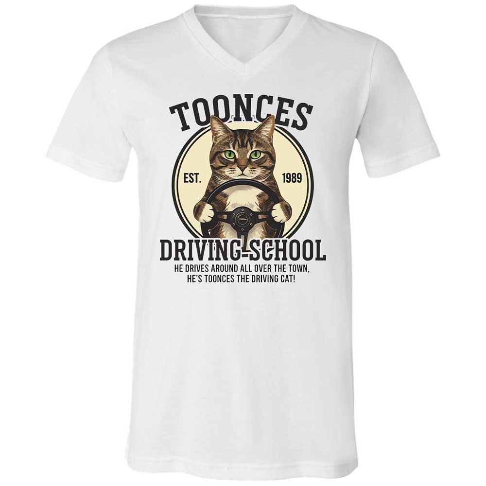 Unisex V-Neck T-Shirt - Z54PRZMU - White - 1