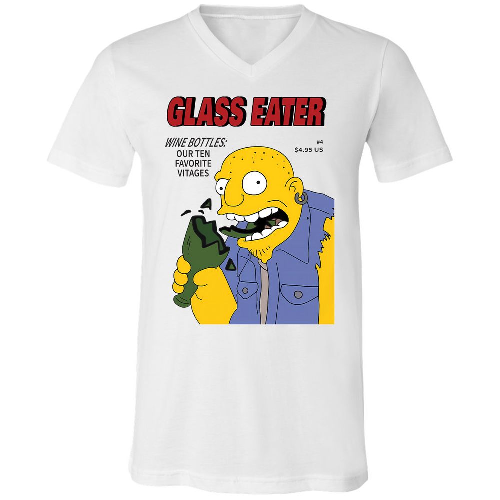 Unisex V-Neck T-Shirt - ATYPLGKN - White - 1