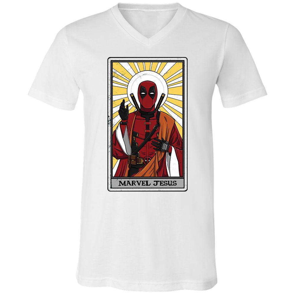 Unisex V-Neck T-Shirt - HNN46VPE - White - 1