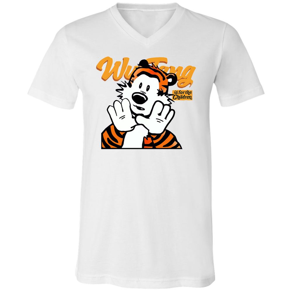 Unisex V-Neck T-Shirt - M7VLWC9B - White - 1