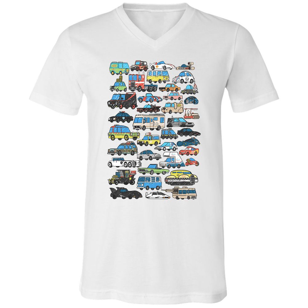 Unisex V-Neck T-Shirt - F18XRGU3 - White - 1