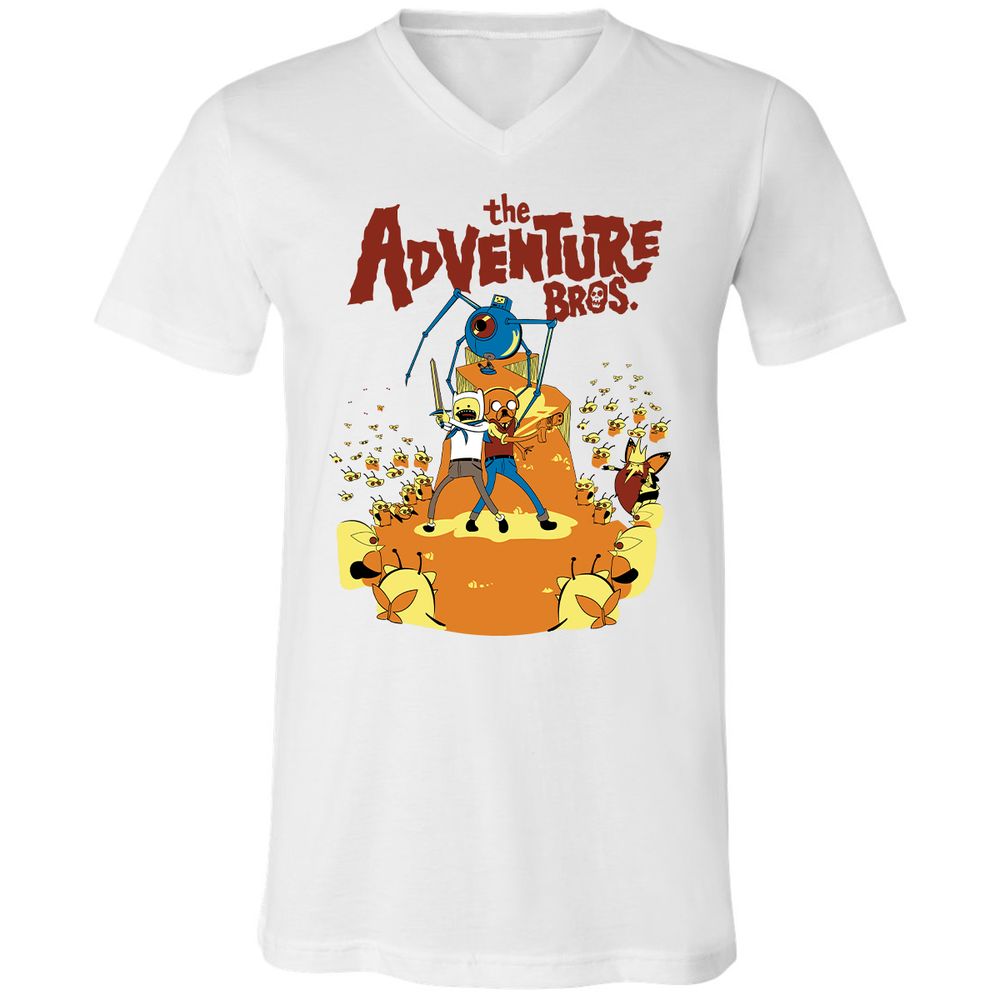 Unisex V-Neck T-Shirt - 6MTN8LAS - White - 1
