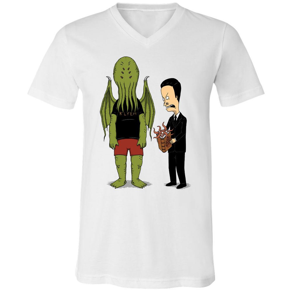 Unisex V-Neck T-Shirt - JPJ7JK7Z - White - 1