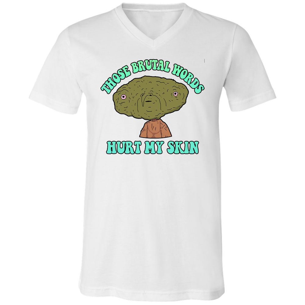 Unisex V-Neck T-Shirt - 7T91GTE2 - White - 1