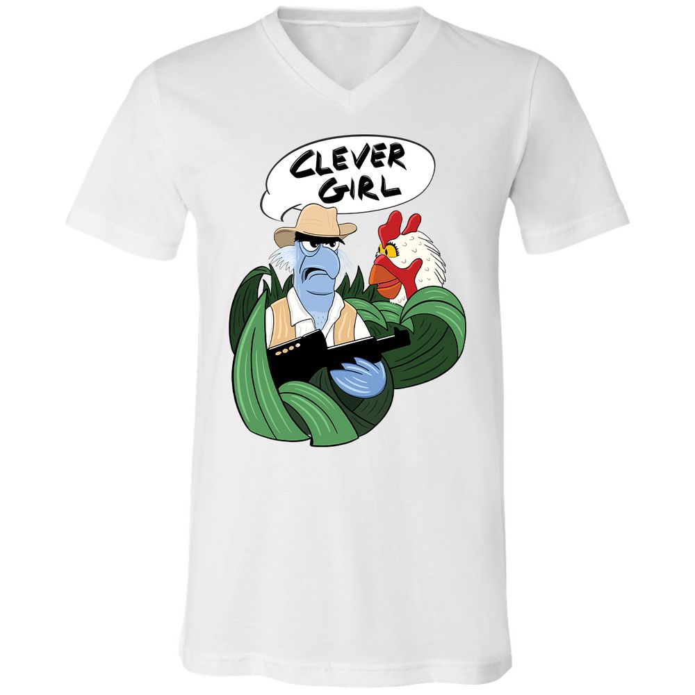 Unisex V-Neck T-Shirt - ZTP5KQZD - White - 1