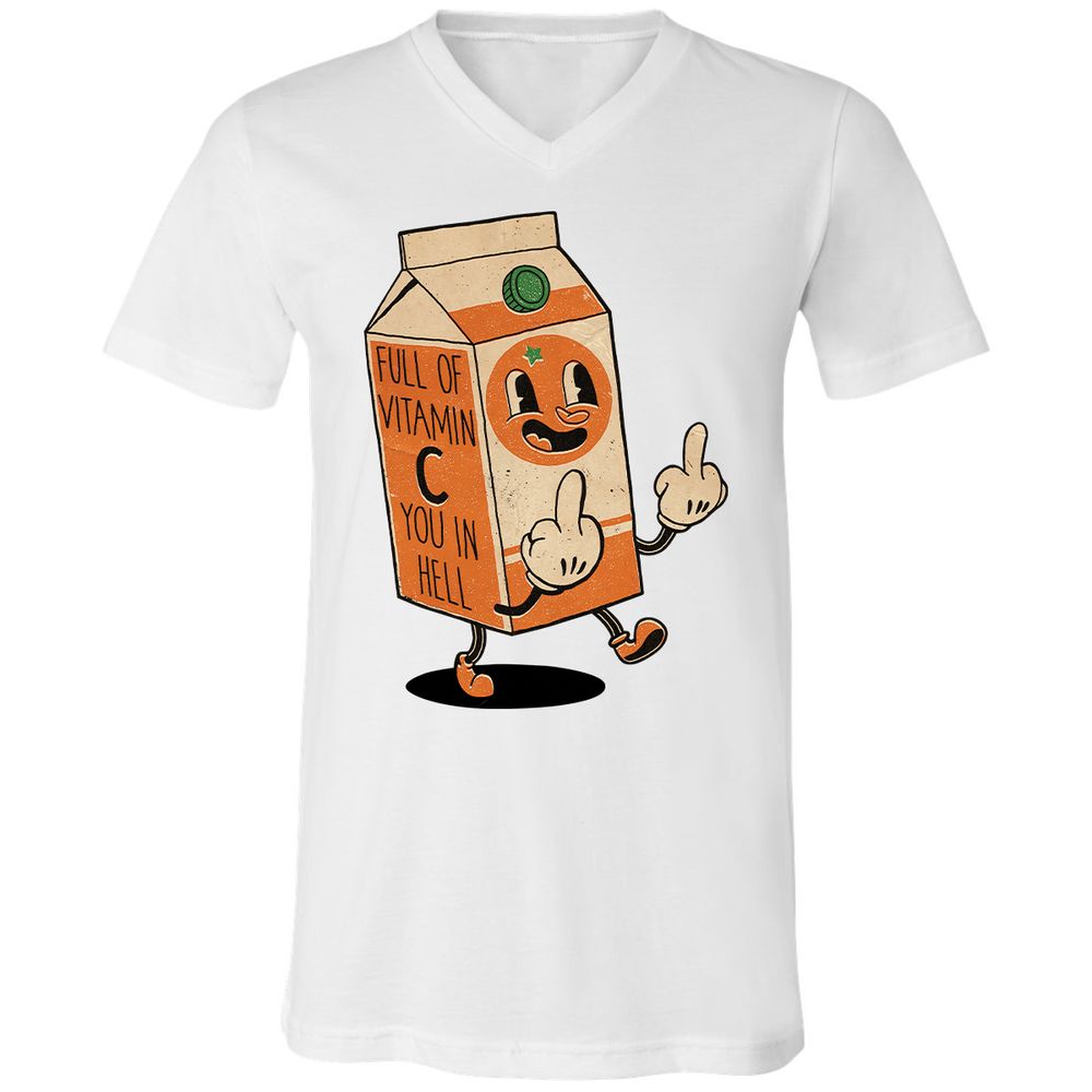Unisex V-Neck T-Shirt - WPVLZNC8 - White - 1