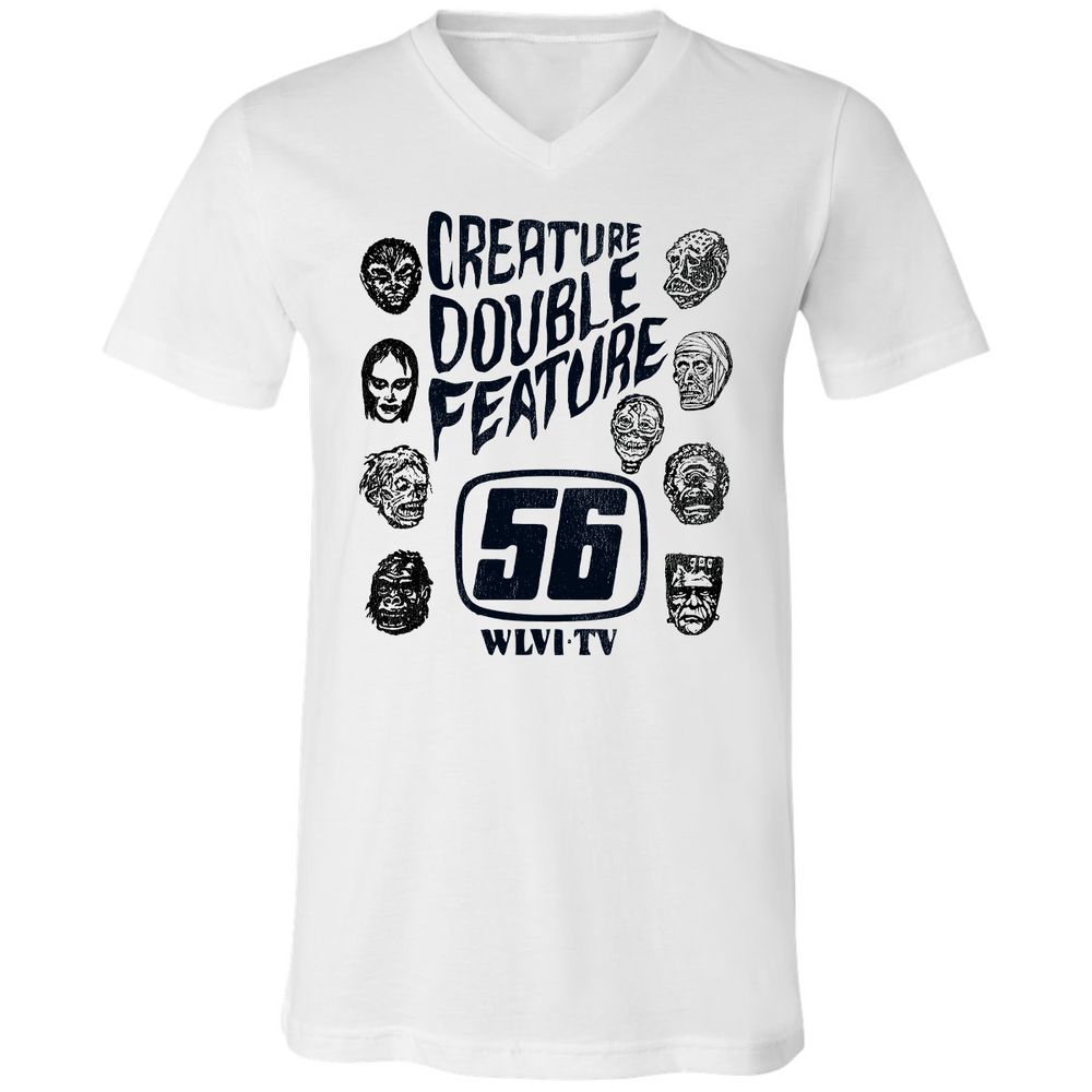 Unisex V-Neck T-Shirt - ZKUNZFPK - White - 1