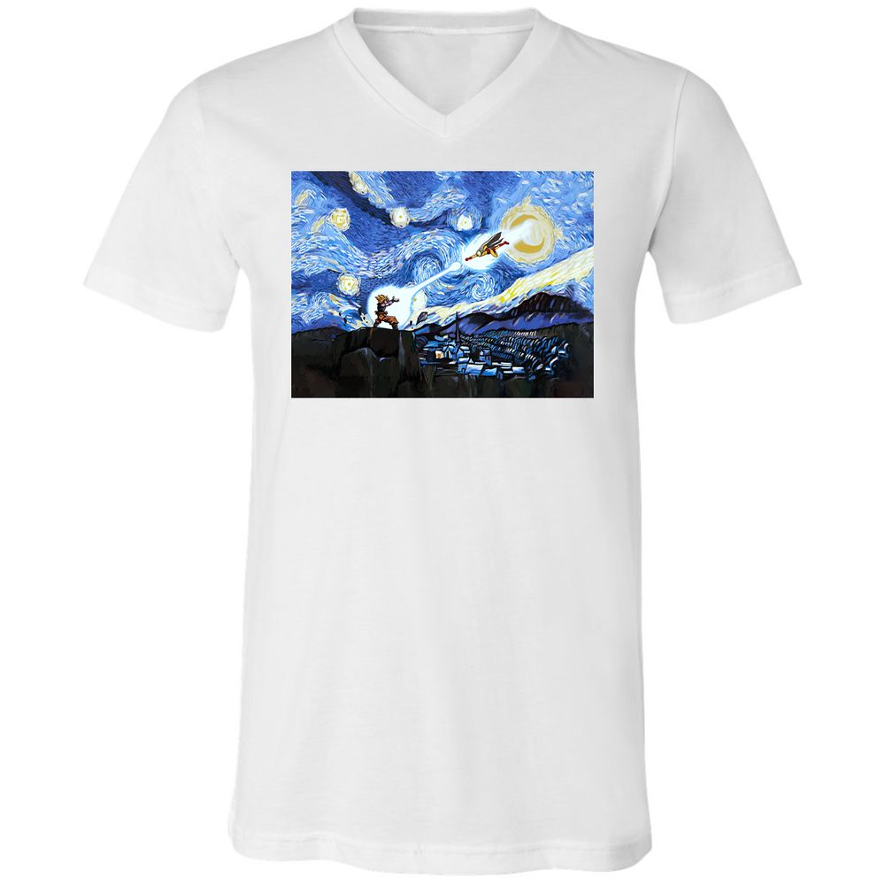 Unisex V-Neck T-Shirt - 7UW6S7JB - White - 1