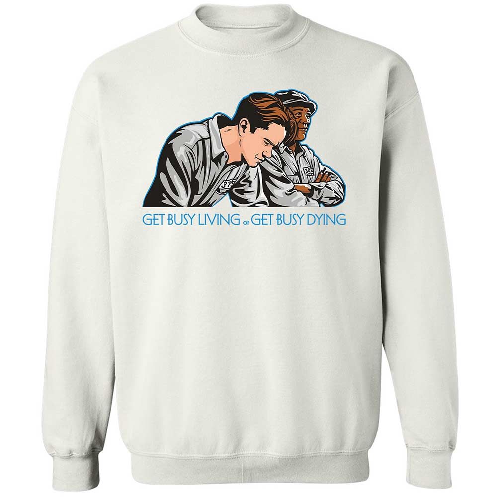 Get Busy Living - White - 1