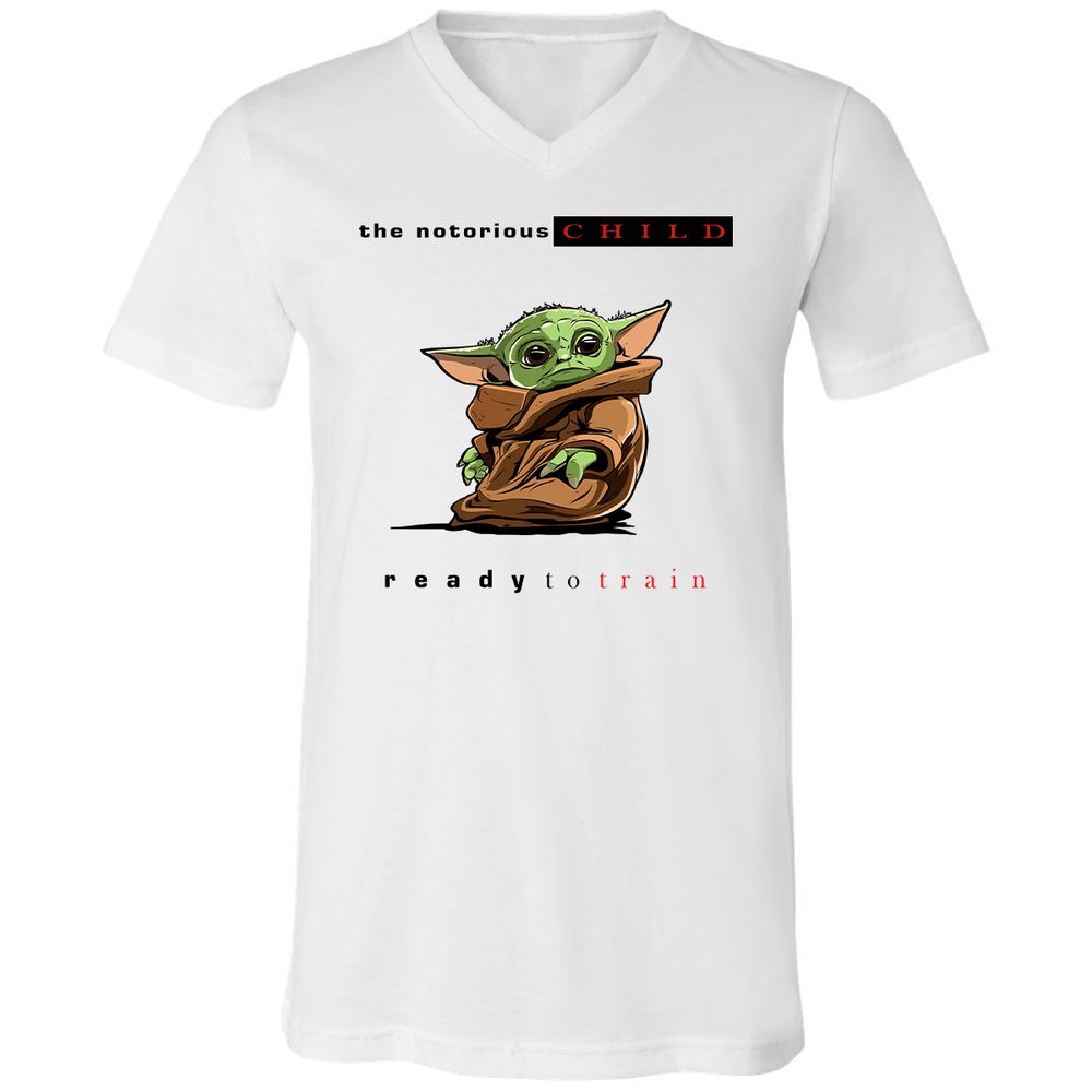 Unisex V-Neck T-Shirt - KDZYNARP - White - 1