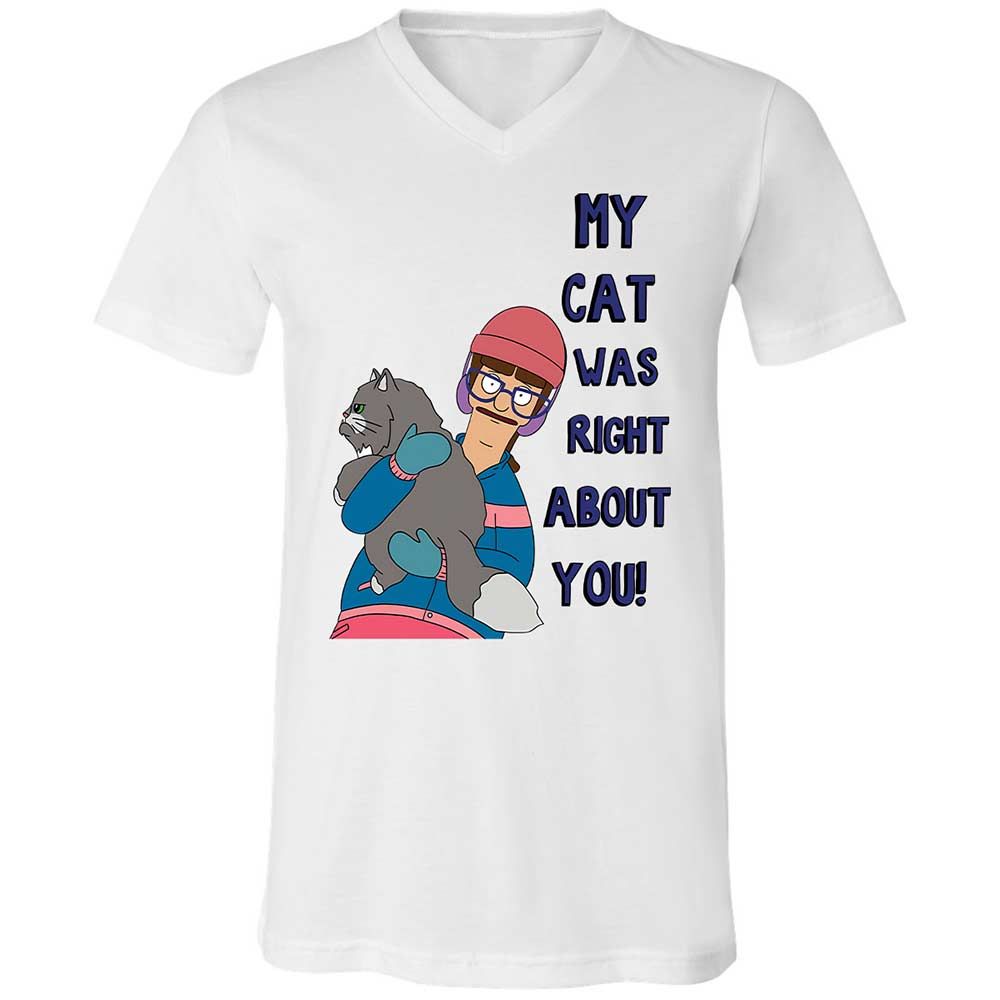 Unisex V-Neck T-Shirt - U7XDX31X - White - 1