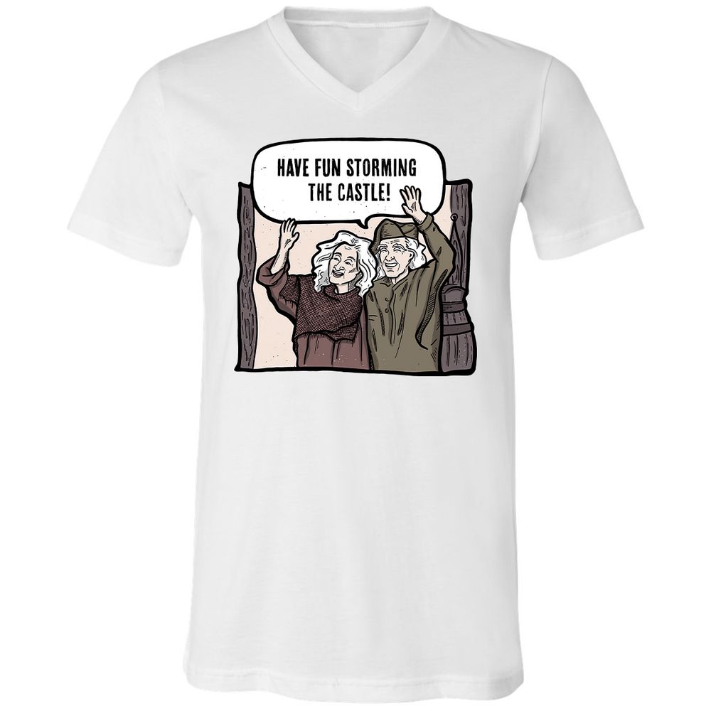 Unisex V-Neck T-Shirt - 9MGECZKQ - White - 1