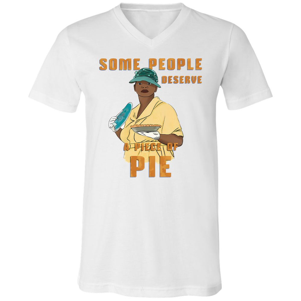 Unisex V-Neck T-Shirt - BX4E7P5U - White - 1