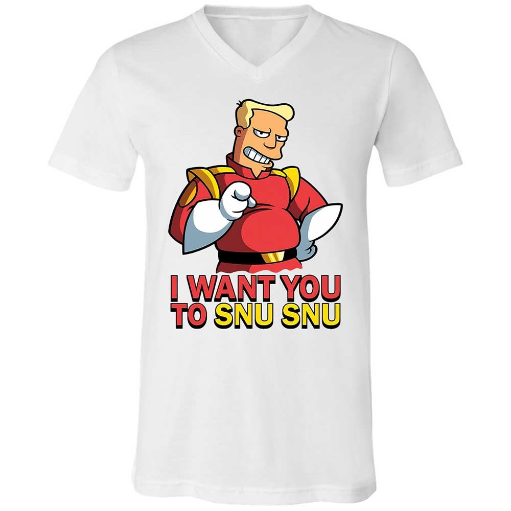Unisex V-Neck T-Shirt - CKA7TG9V - White - 1