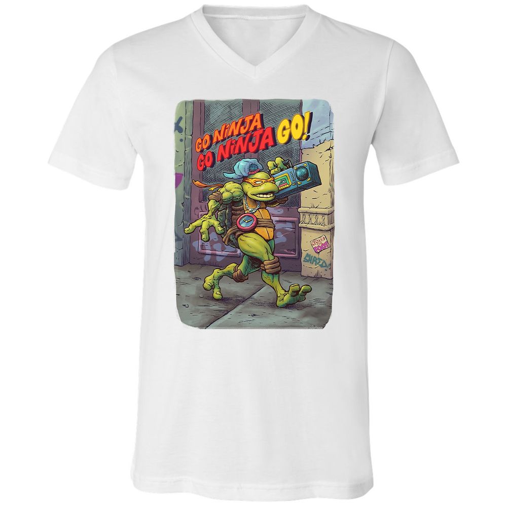 Unisex V-Neck T-Shirt - 3WZ7M4JQ - White - 1