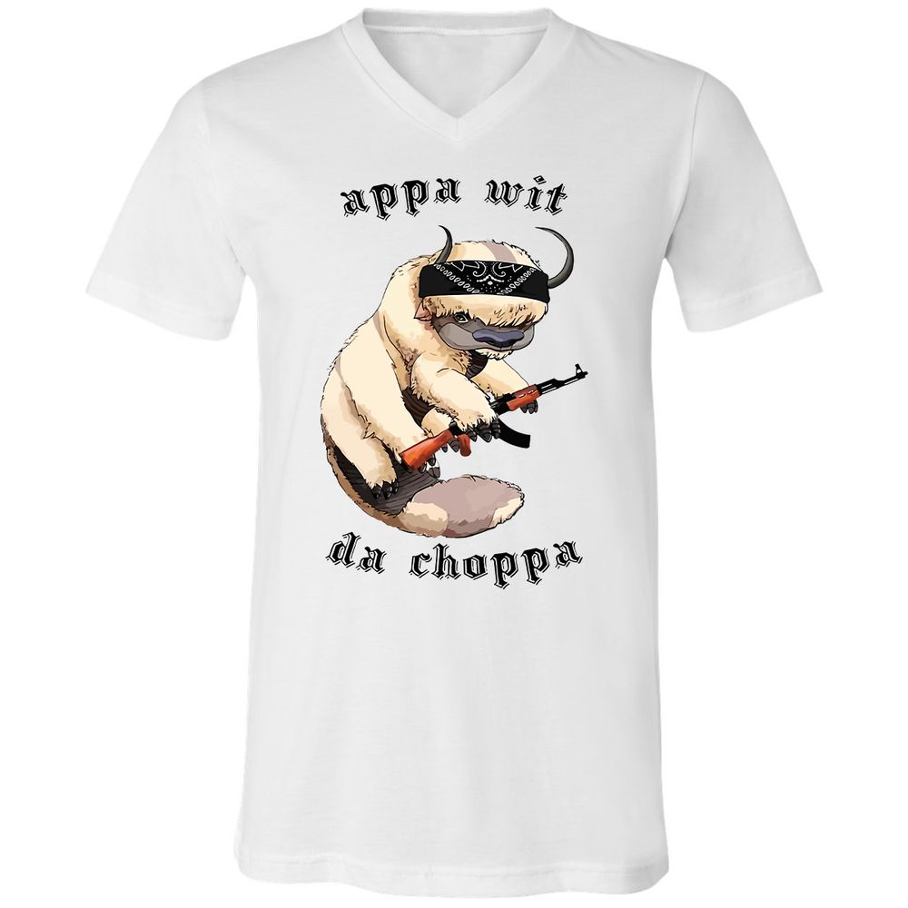 Unisex V-Neck T-Shirt - HJMVTPTS - White - 1