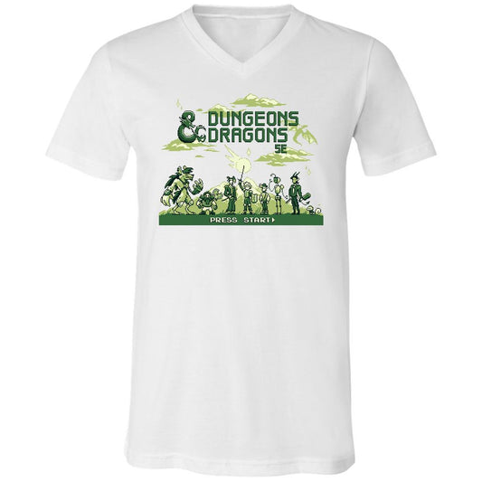 Unisex V-Neck T-Shirt - V142YPW3 - White - 1