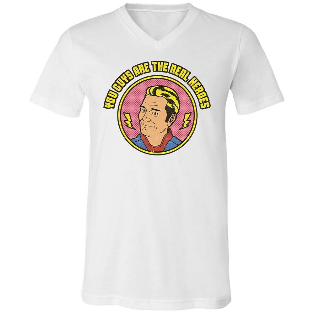 Unisex V-Neck T-Shirt - K3PNR8YK - White - 1