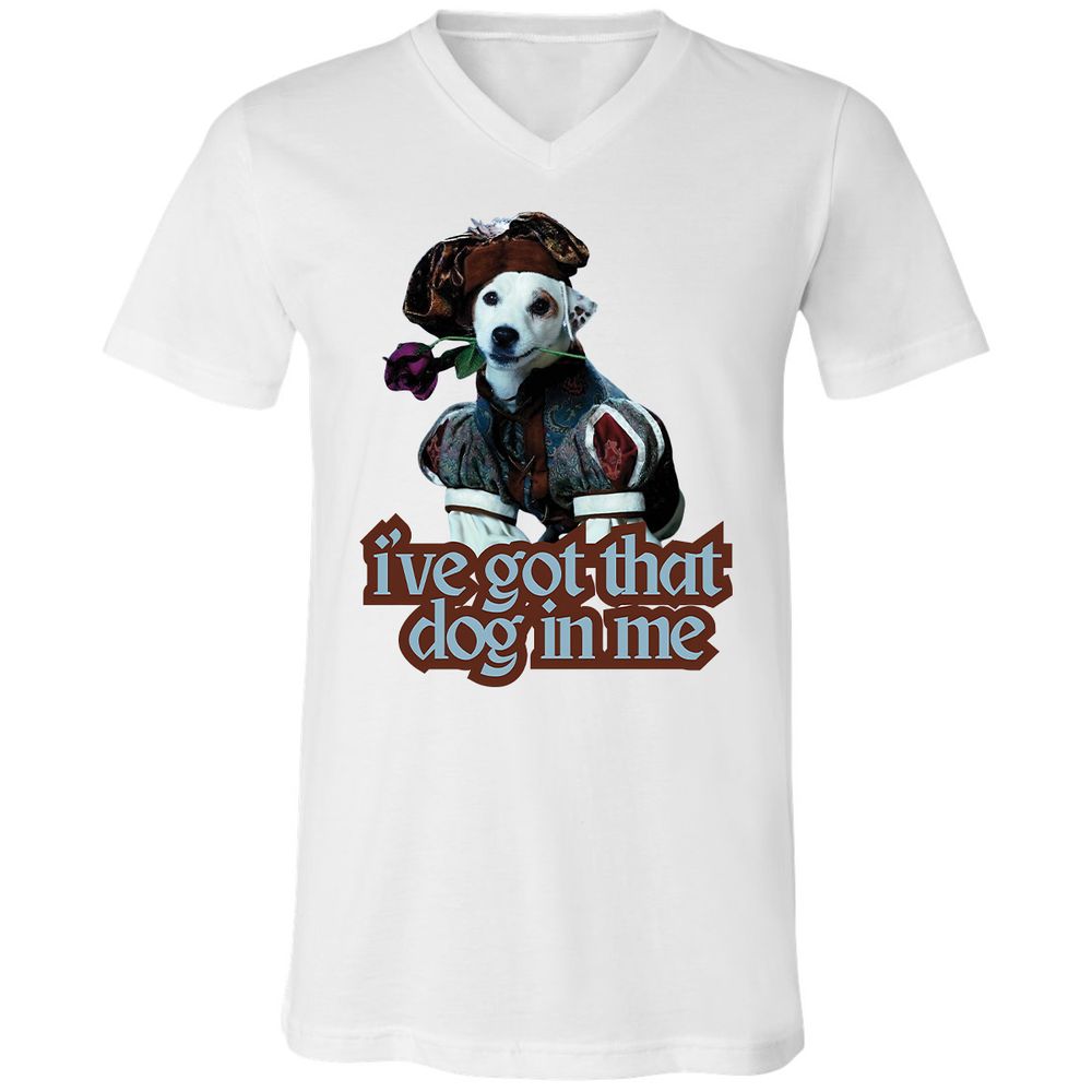 Unisex V-Neck T-Shirt - YV8R6QRA - White - 1