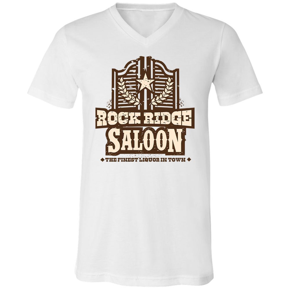 Unisex V-Neck T-Shirt - BLRX1YGY - White - 1