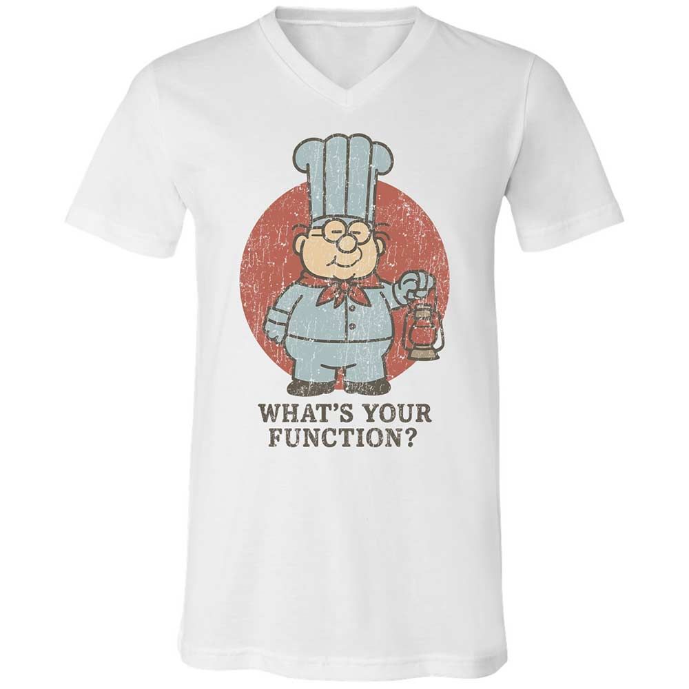 Unisex V-Neck T-Shirt - W4CU386R - White - 1