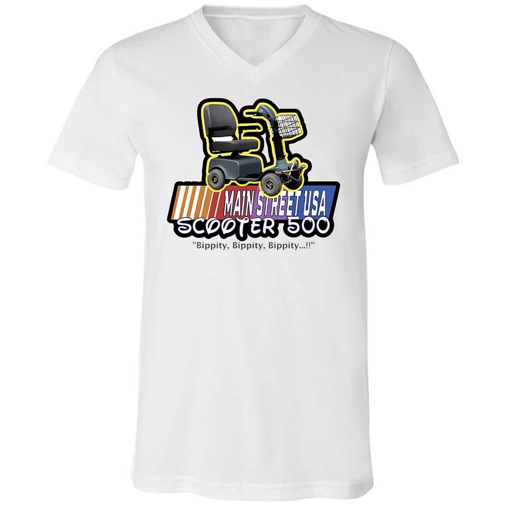 Unisex V-Neck T-Shirt - 2D6AB9UB - White - 1