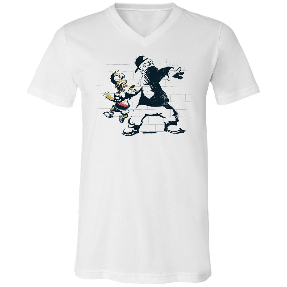 Unisex V-Neck T-Shirt - 9ZJKJMJJ - White - 1
