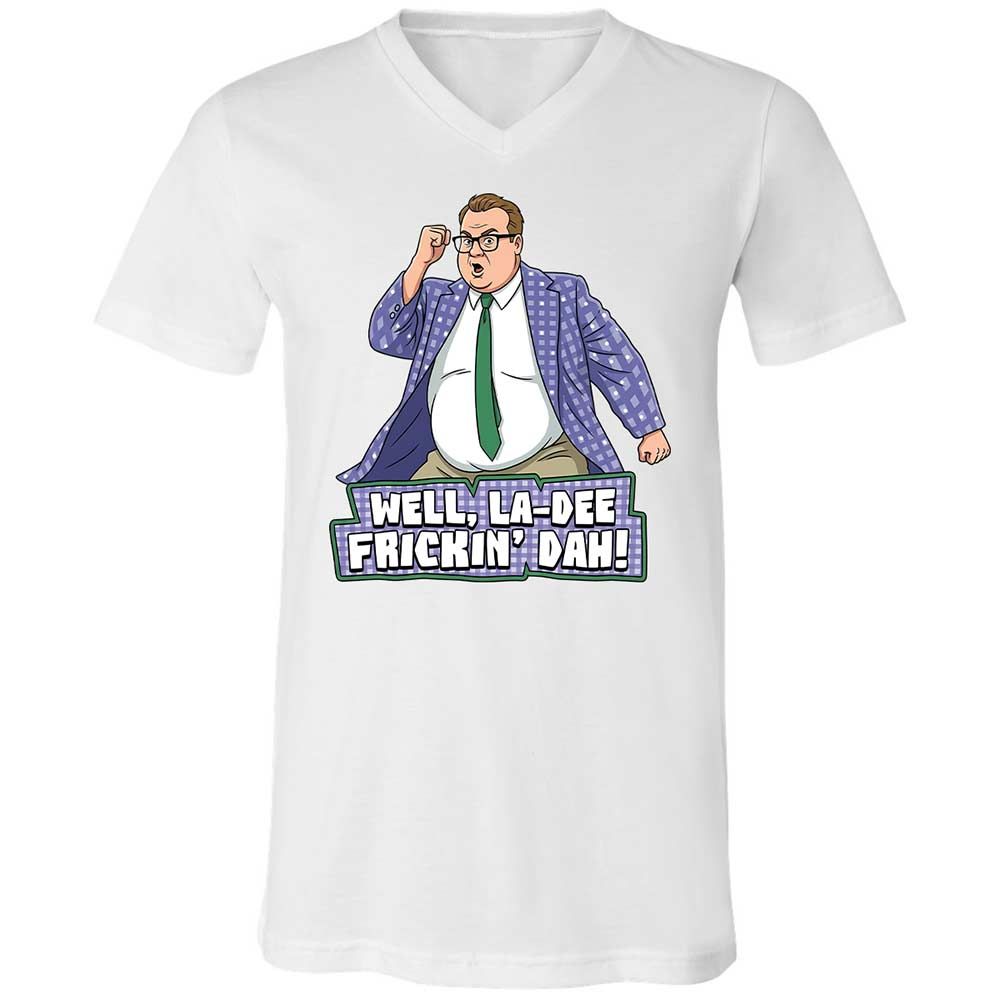 Unisex V-Neck T-Shirt - C4QNJ85R - White - 1
