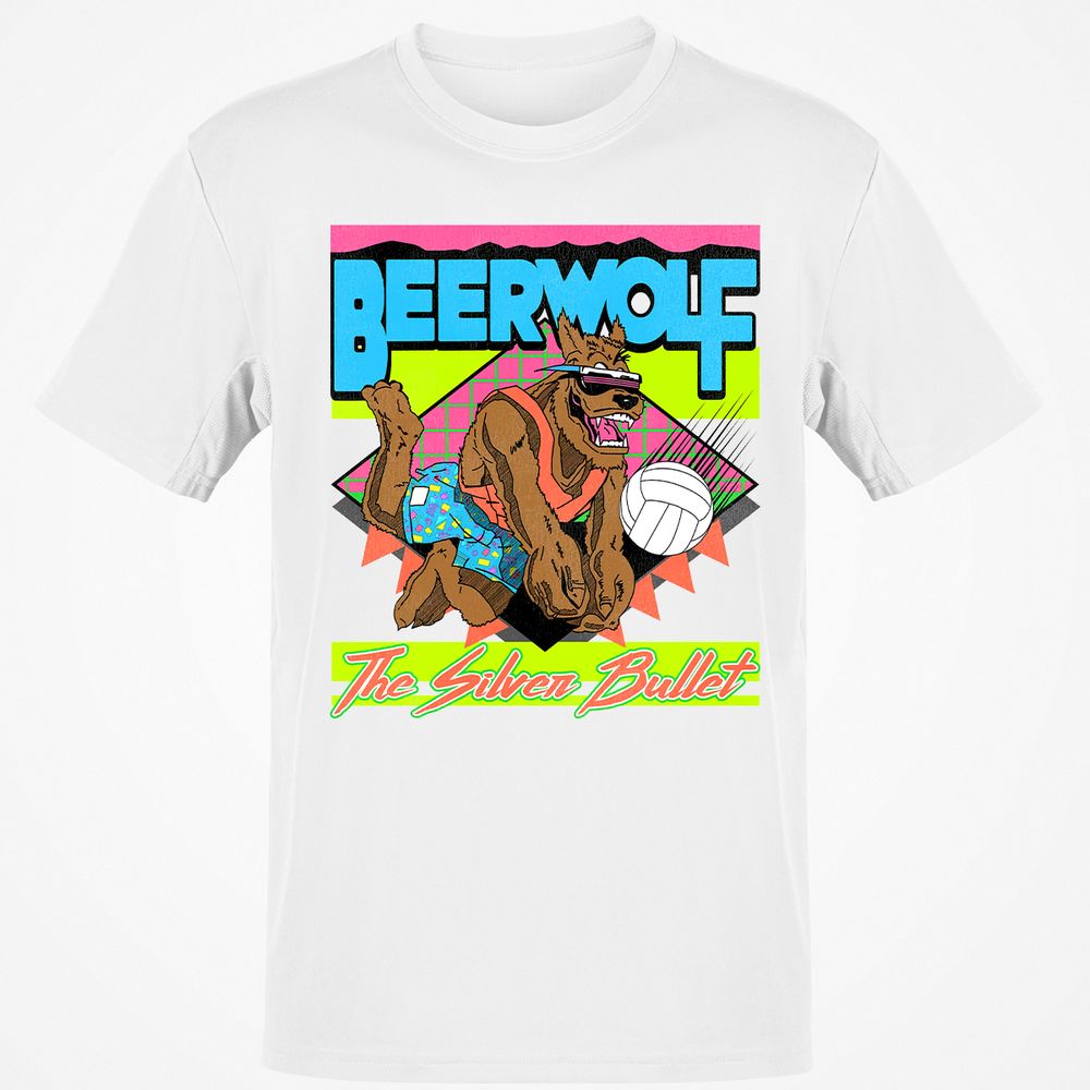 Retro Beach Wolf - White - 1