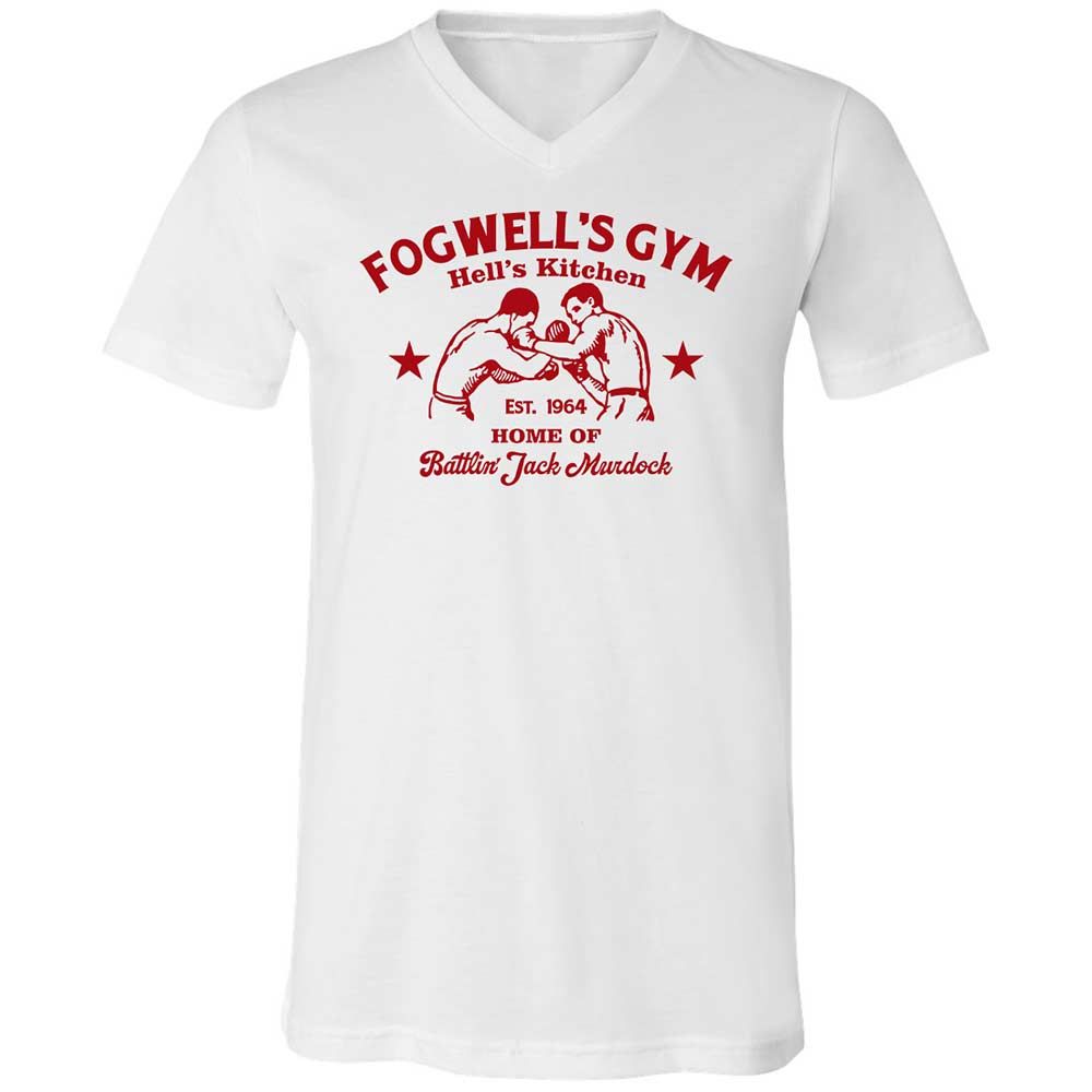 Unisex V-Neck T-Shirt - F72RK7BQ - White - 1