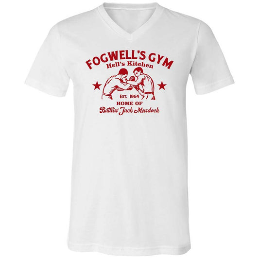 Unisex V-Neck T-Shirt - F72RK7BQ - White - 1