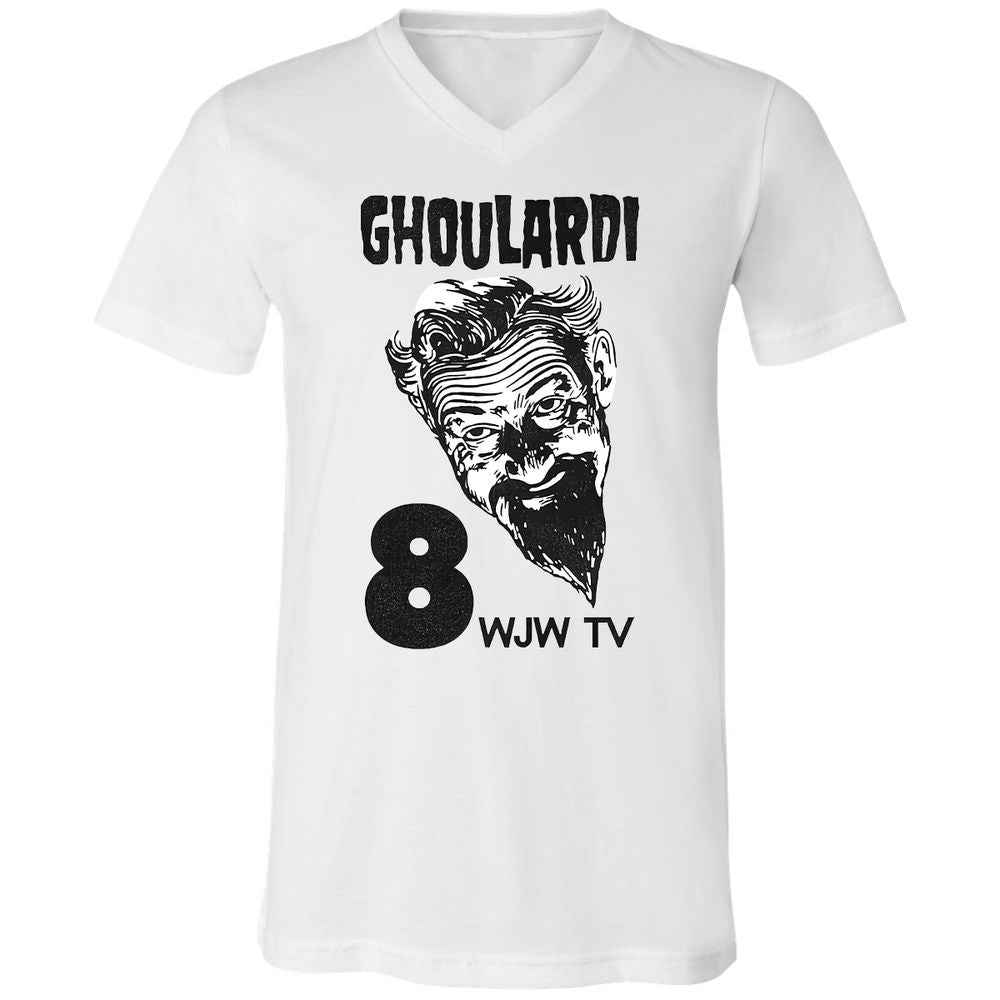 Unisex V-Neck T-Shirt - ZBNFZK6S - White - 1