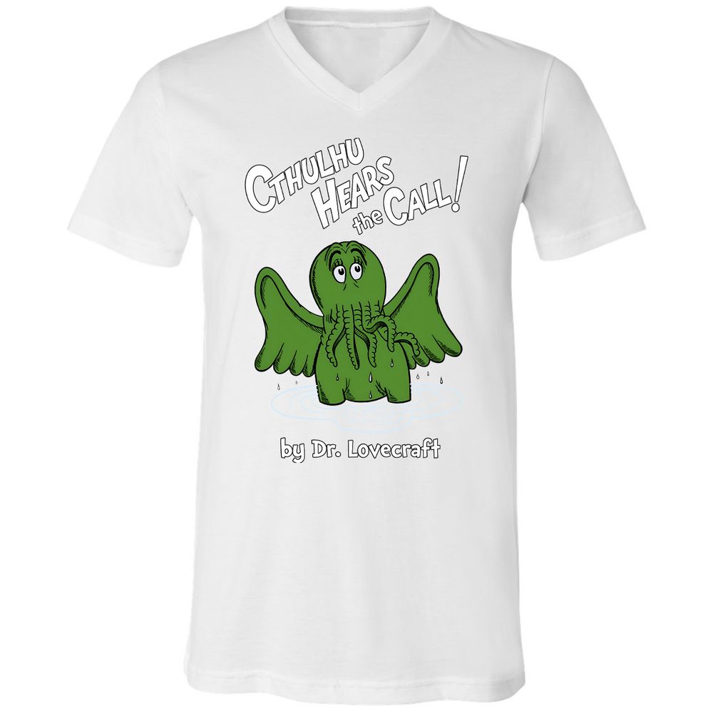 Unisex V-Neck T-Shirt - DLG28ZD2 - White - 1