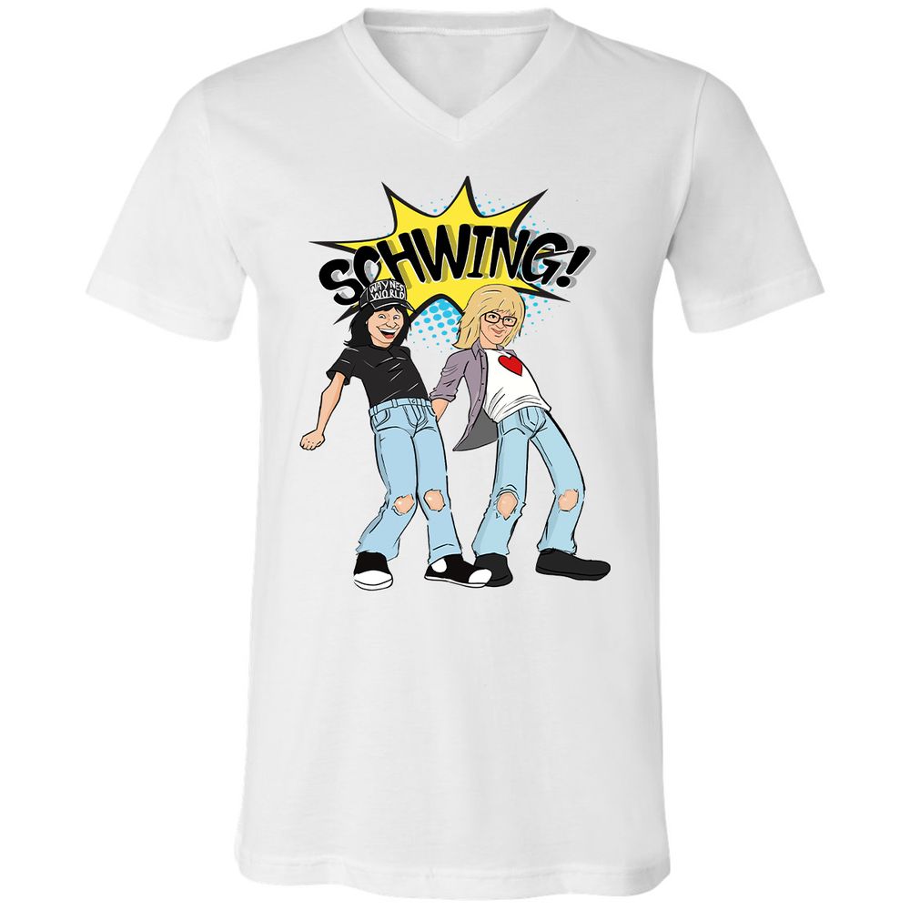 Unisex V-Neck T-Shirt - CPM4HSCN - White - 1