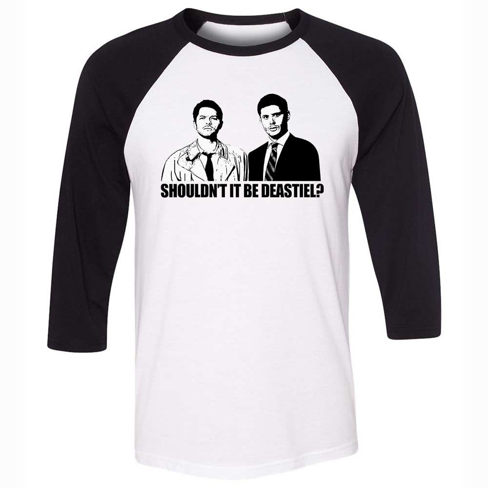 Unisex 3/4 Baseball Tee - XFZA6L6U - White/Black - 1