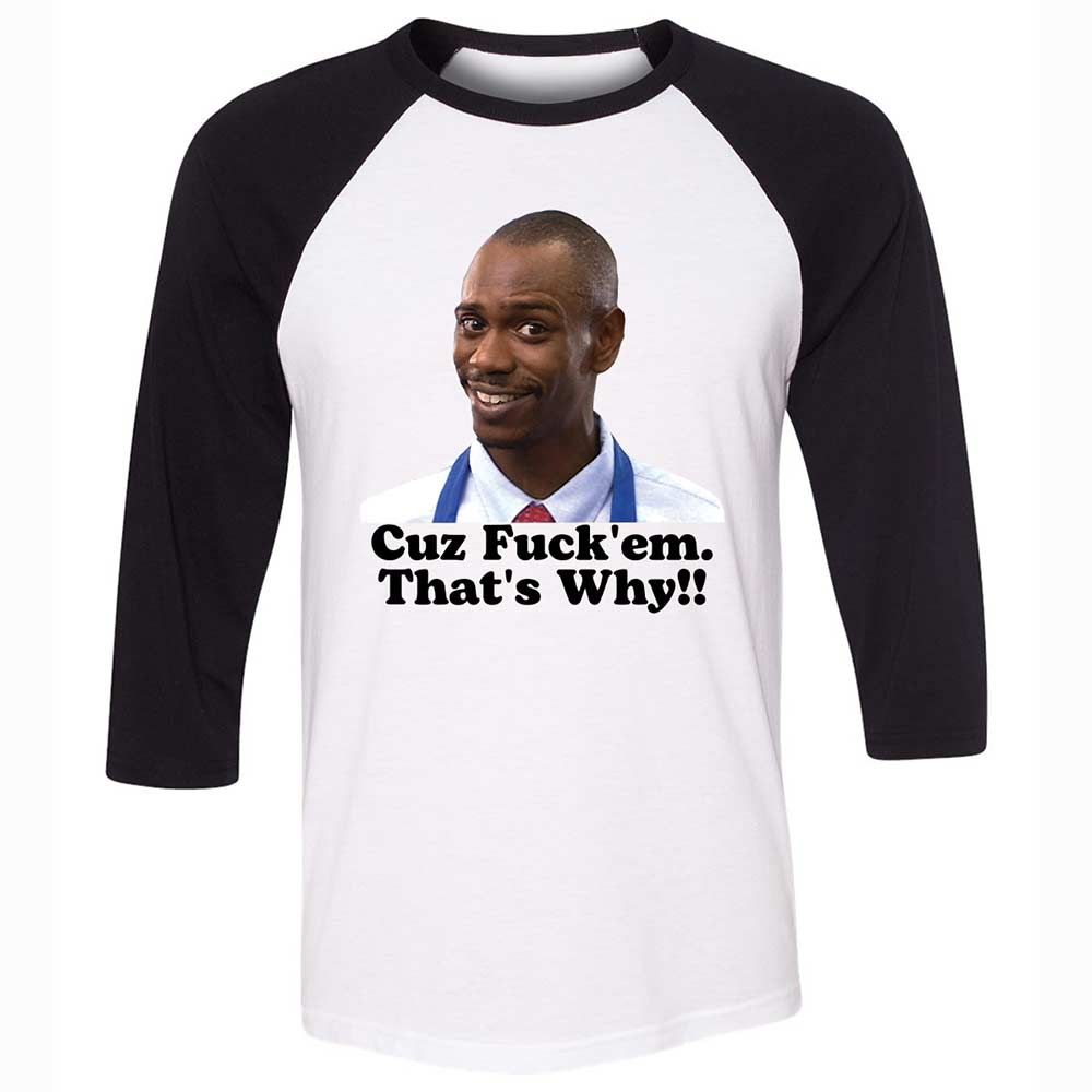 Unisex 3/4 Baseball Tee - VR6J5R3J - White/Black - 1