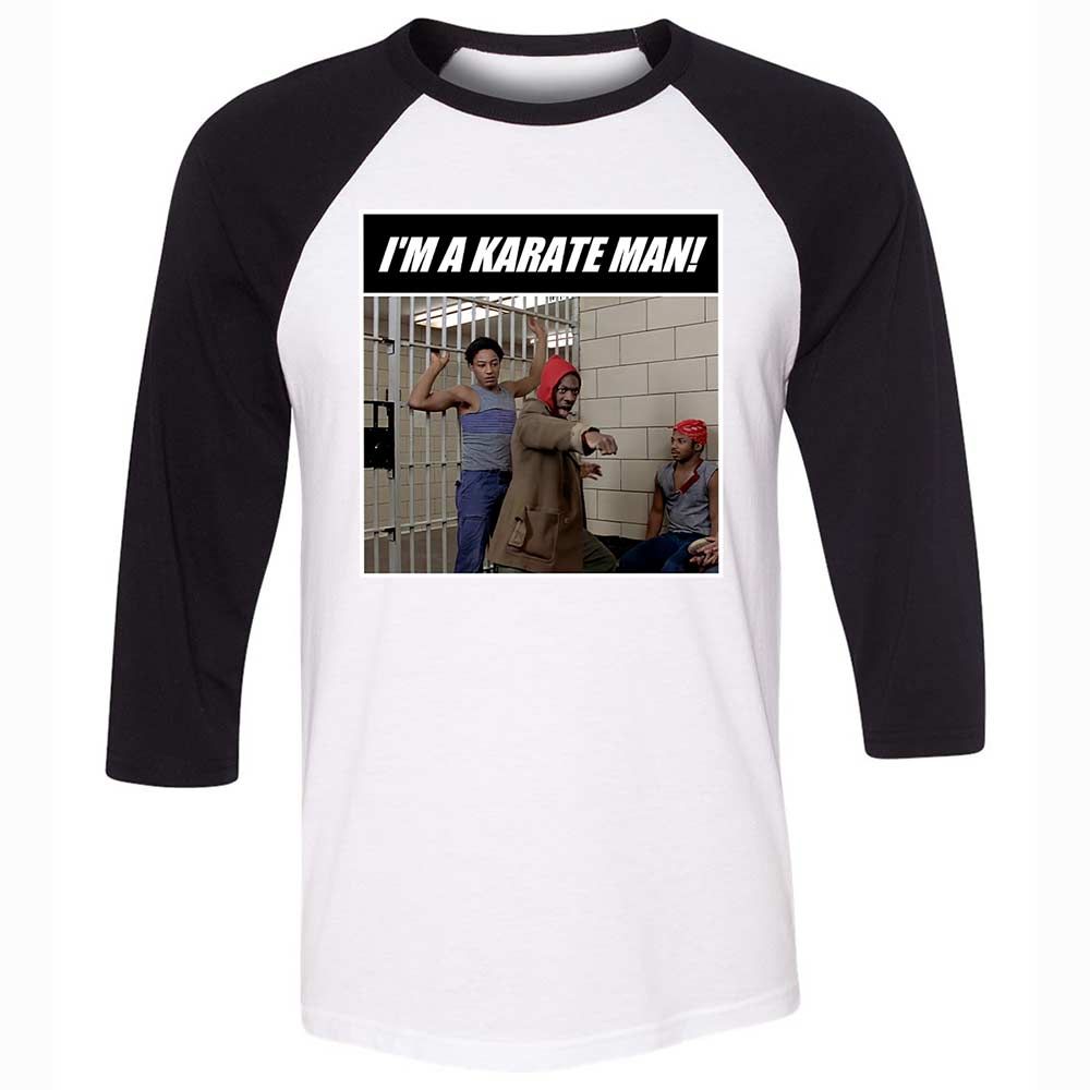 Unisex 3/4 Baseball Tee - WG84UDB5 - White/Black - 1
