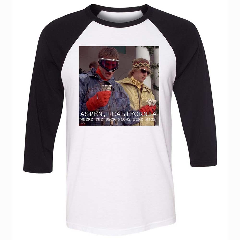 Unisex 3/4 Baseball Tee - U8GUQ3KD - White/Black - 1