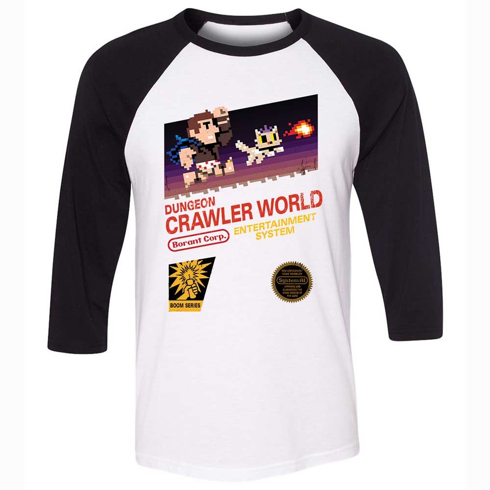 Unisex 3/4 Baseball Tee - BFQV8UXM - White/Black - 1